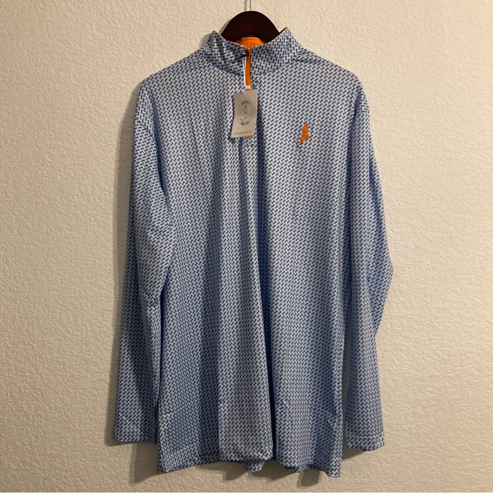 Men’s SPF Blue/Orange Zip-Up